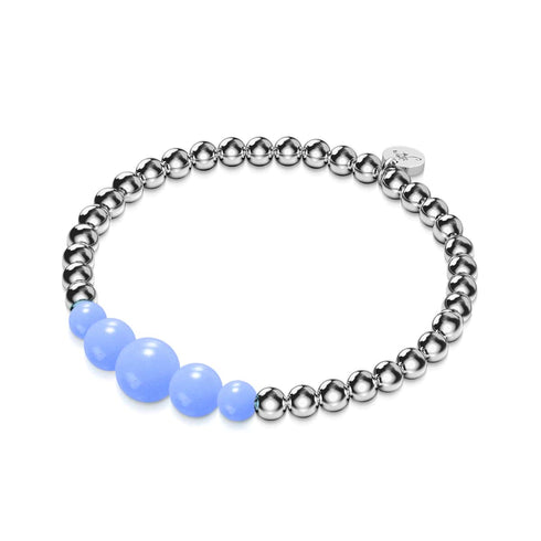 Azurblau | Silber | Lumos Keramik-Ausdrucksarmband
